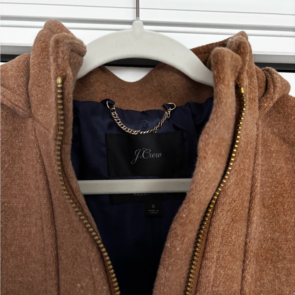 J. Crew Brown Hooded Jacket - Picture 3 of 5